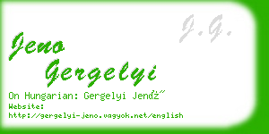 jeno gergelyi business card